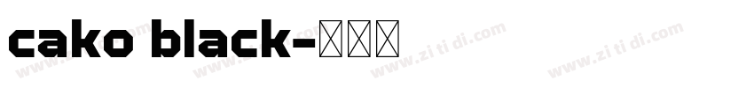 cako black字体转换